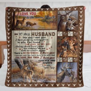 Valentine Blanket, To My Husband I Love…