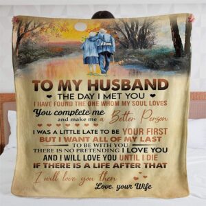 Valentine Blanket, To My Husband Love From…