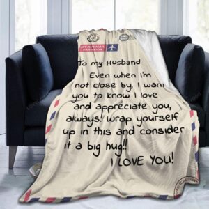 Valentine Blanket To My Husband Throw Blankets Valentines Day Anniversary Birthday Gift For Husband 2 c41jis.jpg