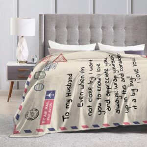 Valentine Blanket To My Husband Throw Blankets Valentines Day Anniversary Birthday Gift For Husband 3 krlnxe.jpg