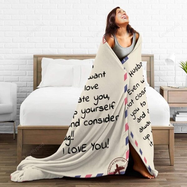 Valentine Blanket, To My Husband Throw Blankets, Valentines Day, Anniversary Birthday Gift For Husband