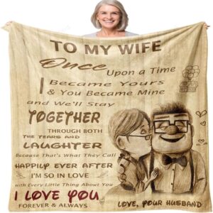 Valentine Blanket To My Lovely Wife Blanket From Husband Wedding Anniversary Valentines Day 2 qc6r4k.jpg