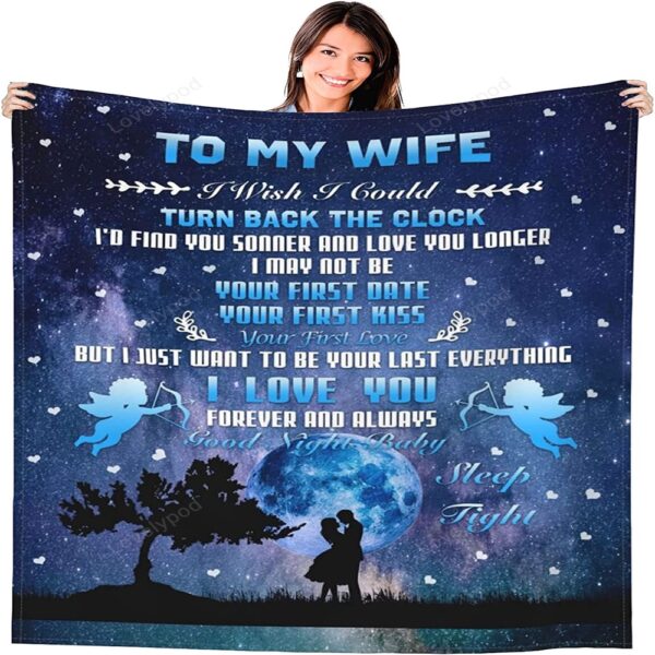 Valentine Blanket, To My Wife Blanket From Husband, Romantic Gifts For Her Blankets, Anniversary Valentines Day