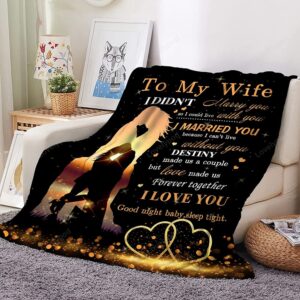 Valentine Blanket To My Wife Blanket From Husband Super Soft Fleece Couples Throw Blankets 2 oujqhw.jpg