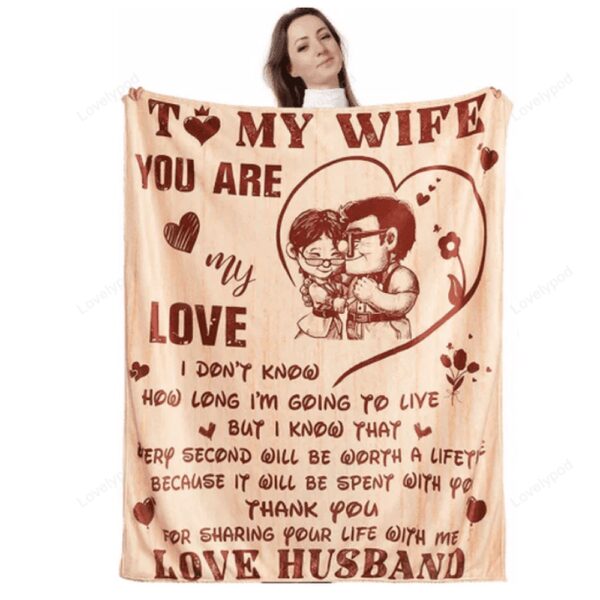 Valentine Blanket, To My Wife Blanket I Love You Gift For Her Romantic Valentines Day