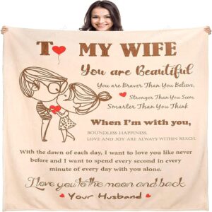 Valentine Blanket, To My Wife Blanket, Wife…