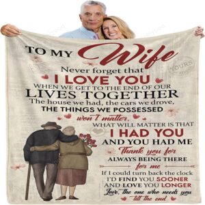 Valentine Blanket, To My Wife Old Couple…