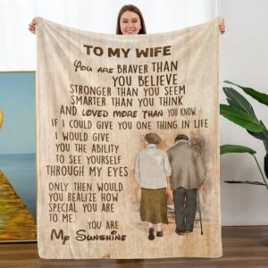 Valentine Blanket, To My Wife Throw Blanket,…