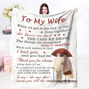 Valentine Blanket Wife Blanket From Husband Birthday Anniversary Valentines Gifts For Wife Her To My Wife Blanket 1 yjjds1.jpg