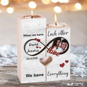 Valentine Candle Holder, Couple Candle Holder Wooden…