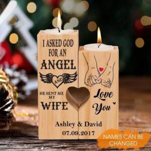 Valentine Candle Holder Custom Name Valentines Day Heart Wooden Candlestick Home Decor Better But Also Make Your Mood Better 1 nv3wow.jpg