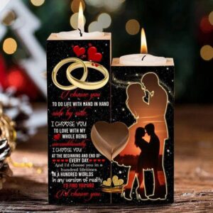 Valentine Candle Holder, Romantic Couple I Choose…