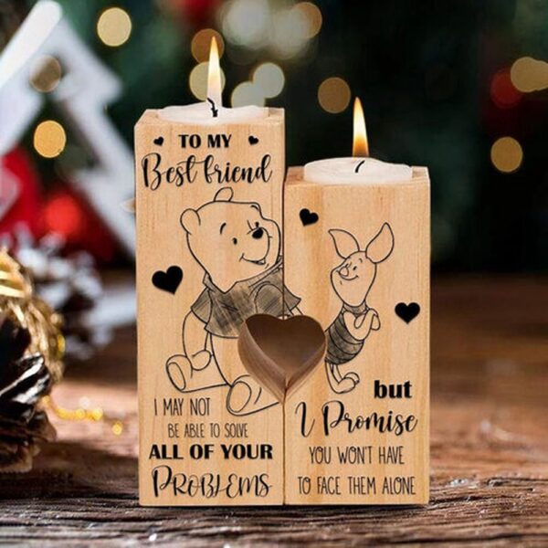 Valentine Candle Holder, To My Best Friend Candle Holder I Promise You Wont Have To Face Them Alone Personalized Candle Holder