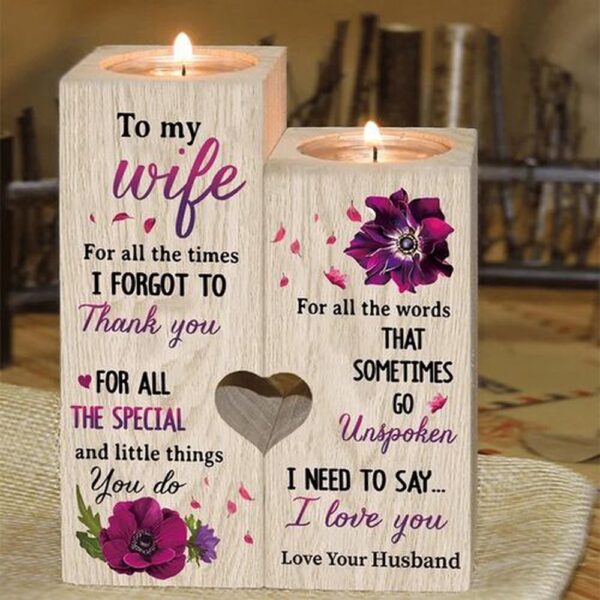 Valentine Candle Holder, Wooden Candle Holder Gift For Wife I Need To Say I Love You