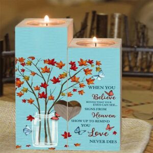 Valentine Candle Holder, Wooden Candle Holder Love…