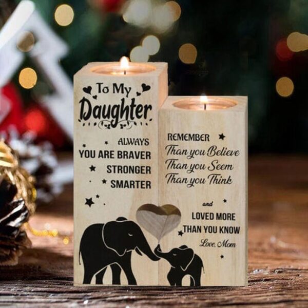 Valentine Candle Holder, You Are Loved More Than You Know Candle Holder For Daughter