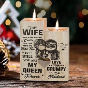 Valentine Candle Holder You Are My Queen Forever Candle Holder Your Grumpy Old Husband 1 sg5svr.jpg