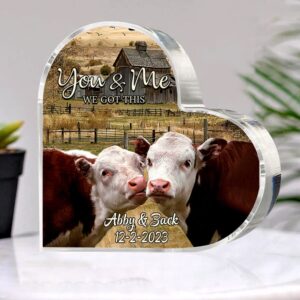 Valentine Keepsakes, Heart Keepsake, Personalized Angus Cow…