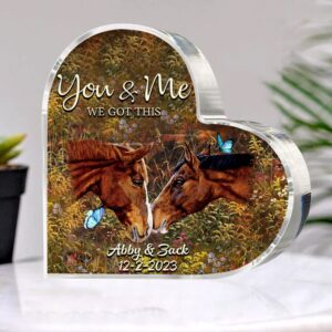 Valentine Keepsakes, Heart Keepsake, Personalized Horses Couple…
