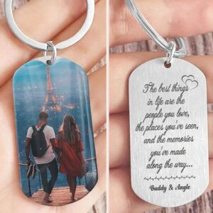Valentine Keychain Best Things Are People You Love Places Youve Seen Metal Keychain 1 wykmq7.jpg