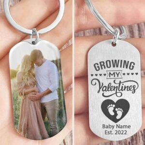Valentine Keychain, Growing My Valentine, Custom Baby…