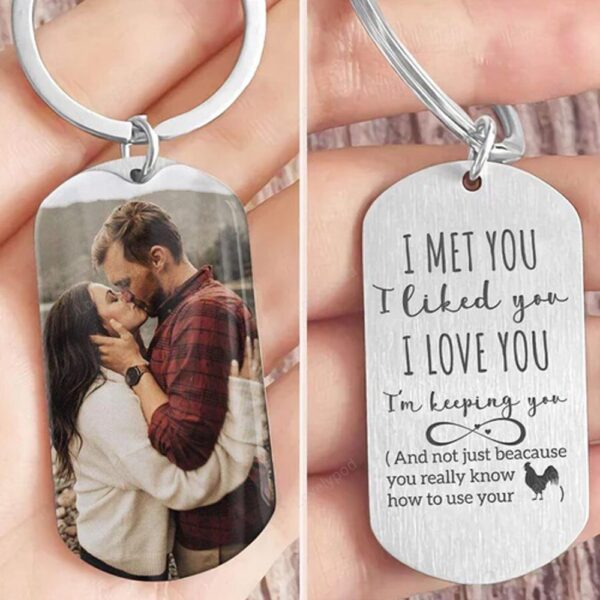 Valentine Keychain, I Met You I Liked You I Love You Couple Keychain, Valentines Day Gift For Couple