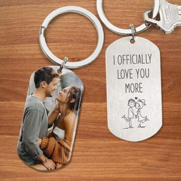 Valentine Keychain, I Officially Love You More Valentine Keychain, Gift For Girlfriend, Wife