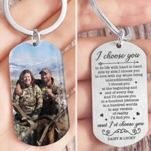 Valentine Keychain I Would Choose You In A Hundreds World Hunter Keychain Valentines Day Gift For Couple 1 ygkksy.jpg