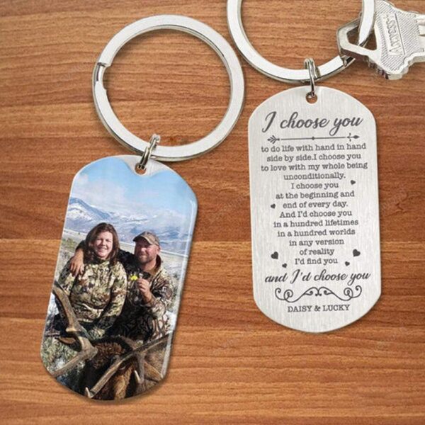 Valentine Keychain, I Would Choose You In A Hundreds World Hunter Keychain, Valentines Day Gift For Couple