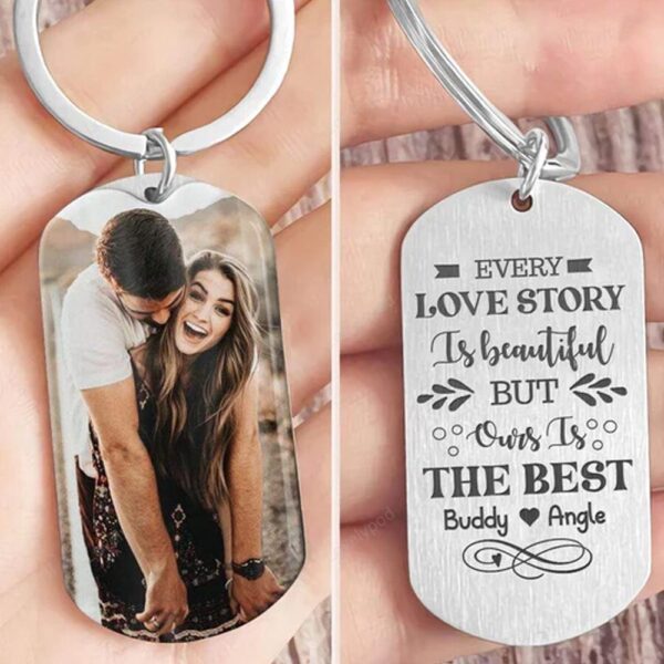 Valentine Keychain, Our Love Story Is The Best Couple Keychain, Valentine Day Gift For Him, Her