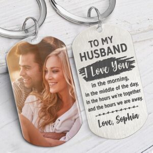 Valentine Keychain, To My Husband I Love…