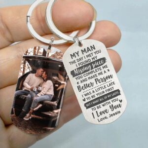 Valentine Keychain To My Man Personalized Photo Keychain For Couple Husband Boyfriend Gift 2 gffr7x.jpg