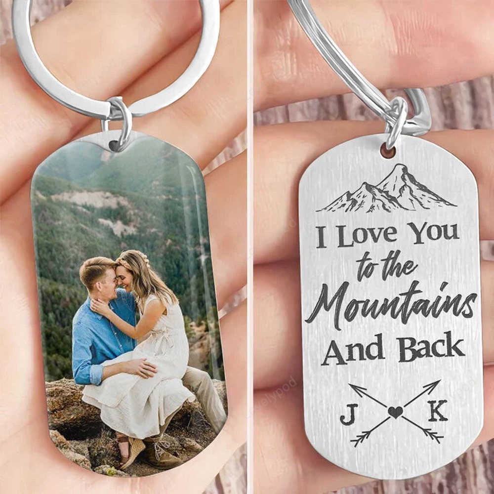 Valentine Keychain, To The Mountains And Back, Personalized Valentine Keychain Valentine Keychain, To The Mountains And Back, Personalized Valentine Keychain