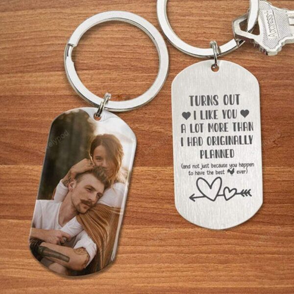 Valentine Keychain, Turns Out I Like You More Than I Planned Couple Keychain