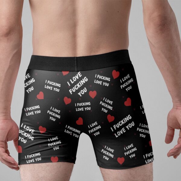 Valentine Men Boxer, I Love You I Love You Personalized Photo Mens Boxer Briefs Valentines Day Gifts For Men