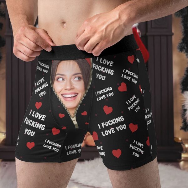 Valentine Men Boxer, I Love You I Love You Personalized Photo Mens Boxer Briefs Valentines Day Gifts For Men