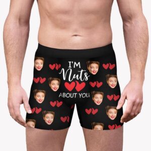 Valentine Men Boxer, Im Nuts About You…