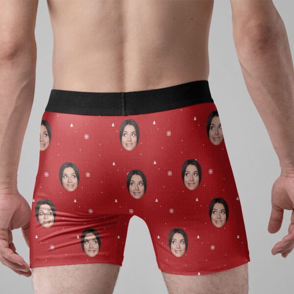 Valentine Men Boxer, Only Wife Can Jingle My Bells Personalized Photo Mens Boxer Briefs
