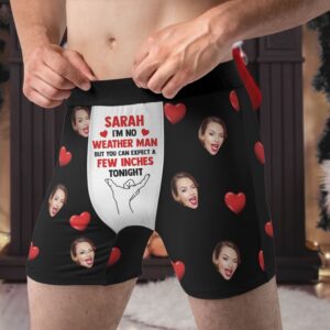 Valentine Men Boxer You Can Expect A Few Inches Tonight Personalized Photo Mens Boxer Briefs 1 sschgw.jpg