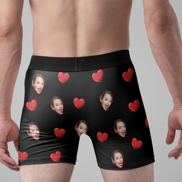 Valentine Men Boxer, You Can Expect A Few Inches Tonight Personalized Photo Mens Boxer Briefs