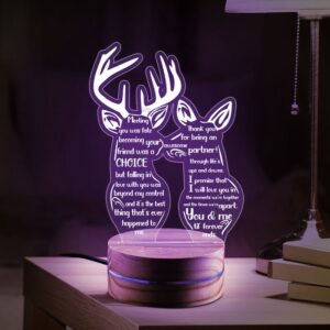 Valentine Night Light, Deer Couple Night Light,…