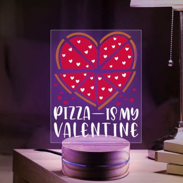 Valentine Night Light, Pizze Heart Shape Led Light Pizza Is My Valentine Neon Light Valentine Gift Pizza Lover Gift