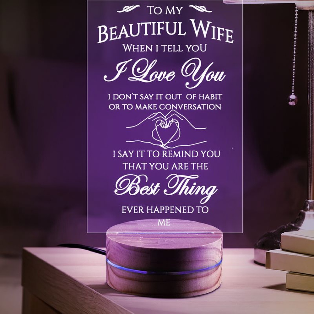 Valentine Night Light, To My Beautiful Wife Night Light I Love You Night Light Valentine Night Light Valentine Decoration Valentine Night Light, To My Beautiful Wife Night Light I Love You Night Light Valentine Night Light Valentine Decoration