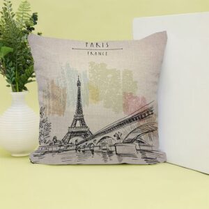 Valentine Pillow, Eiffel Tower Paris France Europe…