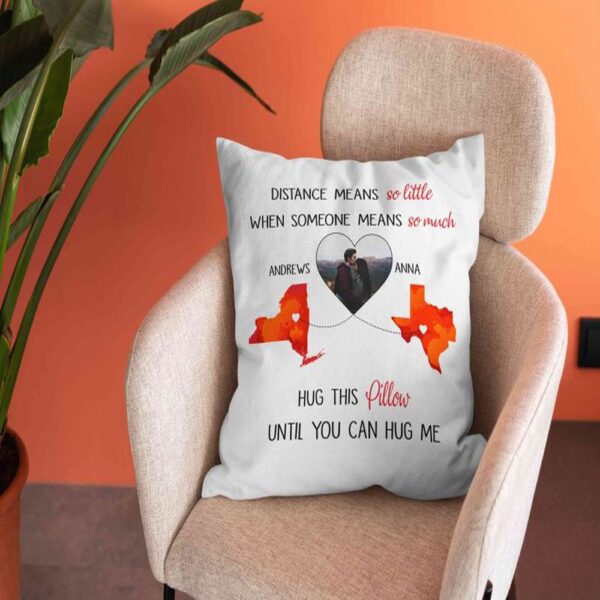 Valentine Pillow, Personalized Happy Valentine’s Day Pillow Protectors Distance Means So Little Bedroom Pillow