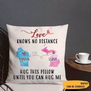 Valentine Pillow, Personalized State To State Pillow…