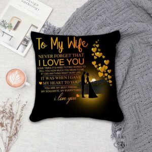Valentine Pillow, To My Wife My Heart…