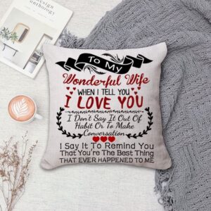 Valentine Pillow, To My Wonderful Wife I…