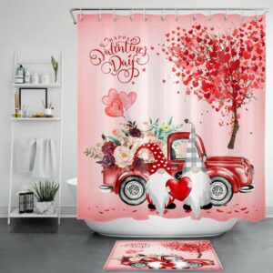 Valentine Shower Curtain Happy Valentines Day Bathroom Sets With Shower Curtain Valentine Gnome Bathroom Curtain Loving 1 kl9yck.jpg