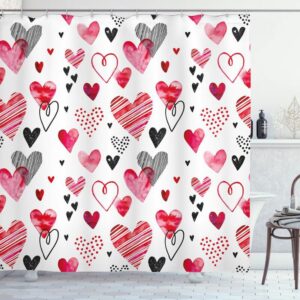 Valentine Shower Curtain, Happy Valentines Day Home…